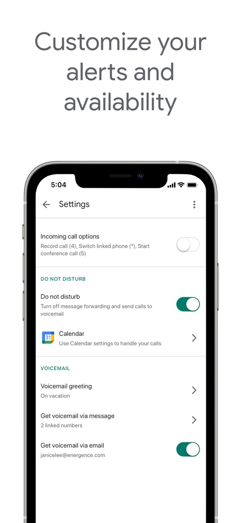 Google Voice - Ajustes Personalizados