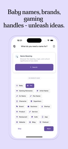 Name Generator: Baby & Brand iPhone screenshot