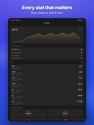 Glide: Run & Shoe Tracker iPad screenshot