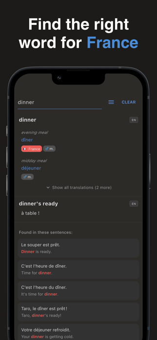 Metropolitan French Dictionary Screenshot 1 of 5