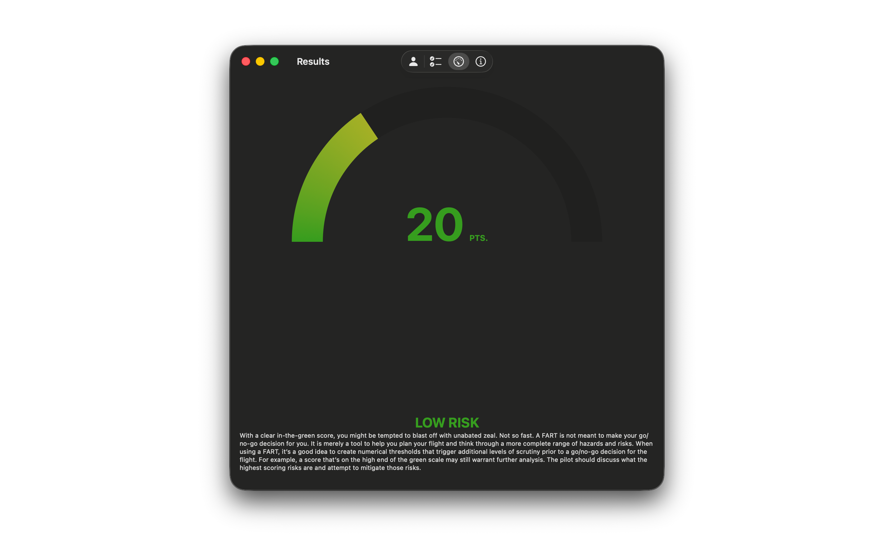 Flight Assessment of Risk Tool