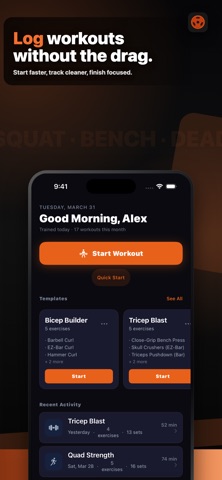 IronLog — Workout Tracker Screenshot 1 of 9