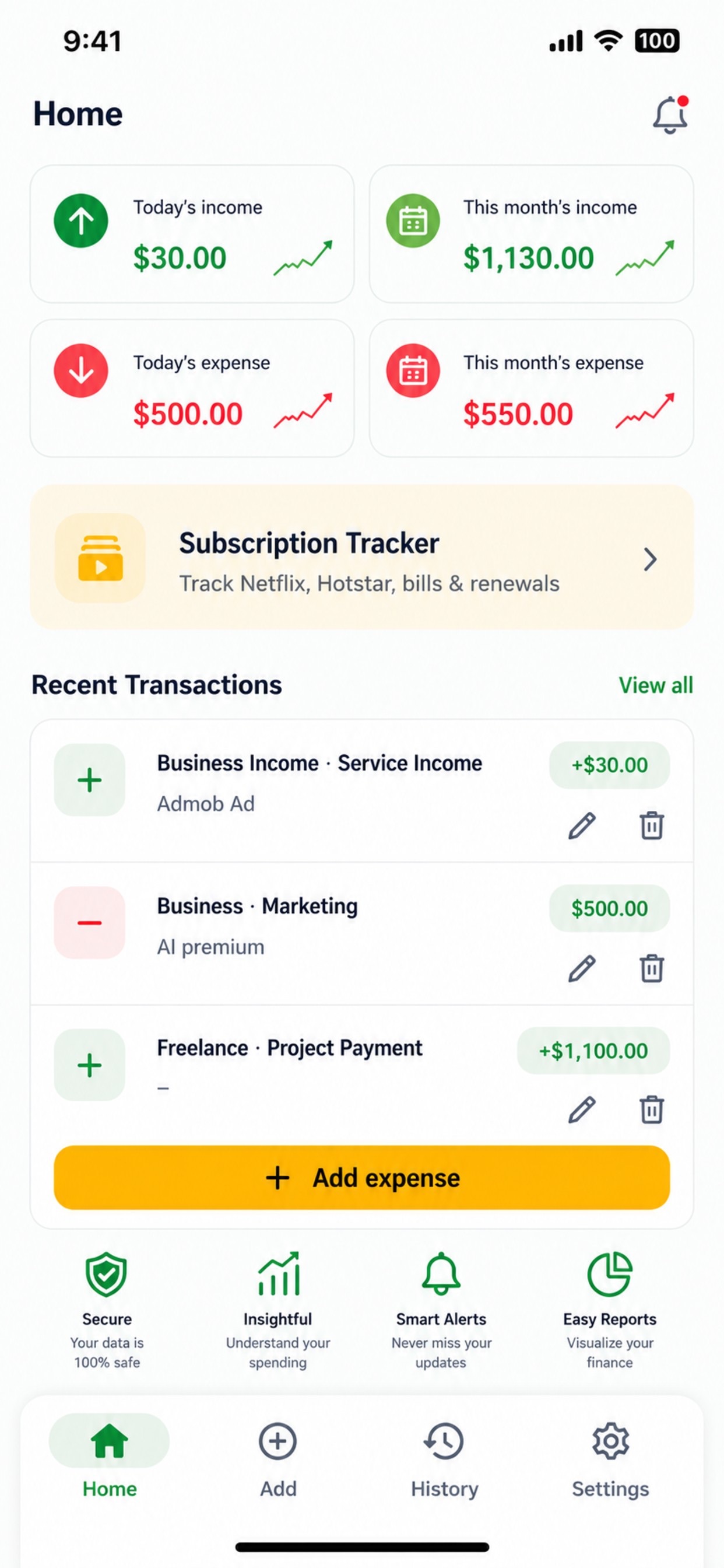 Expense Tracker: ExpenseBook screenshot 1