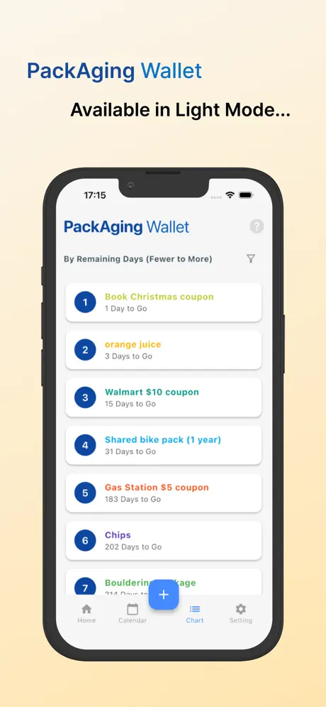 PackAging Wallet 优惠券和礼品卡管理器应用截图