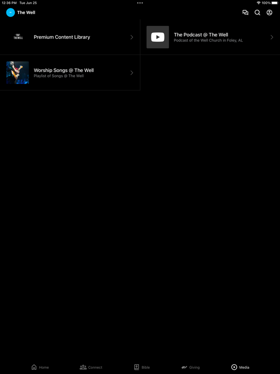 The Well Church Foley iPad screenshot 3 - Education app