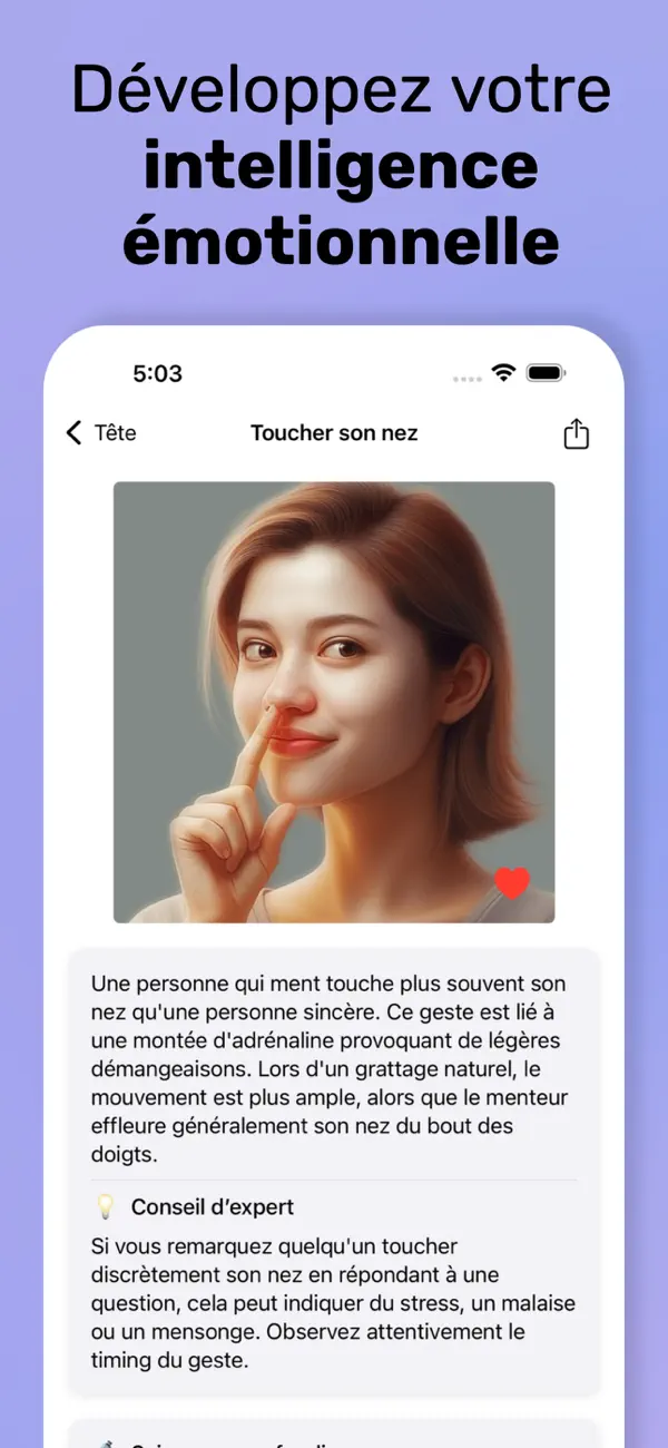 Screenshot #2 pour Psychologie: Langage Corporel