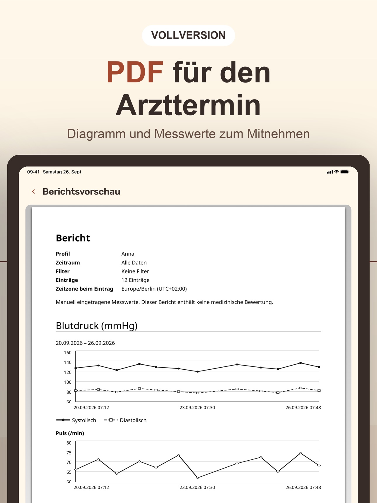 Screenshot 10 of Blutdruck Notiz