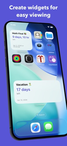 Countdown App - Widgets Screenshot 1 of 4