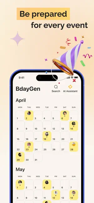 BdayGen: Birthday Reminder screenshot 2