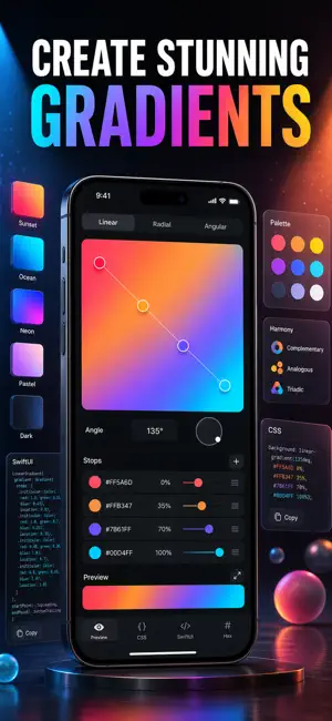 Gradient Maker: CSS Code screenshot 1