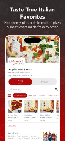 Angela's Pizza & Pasta iPhone screenshot