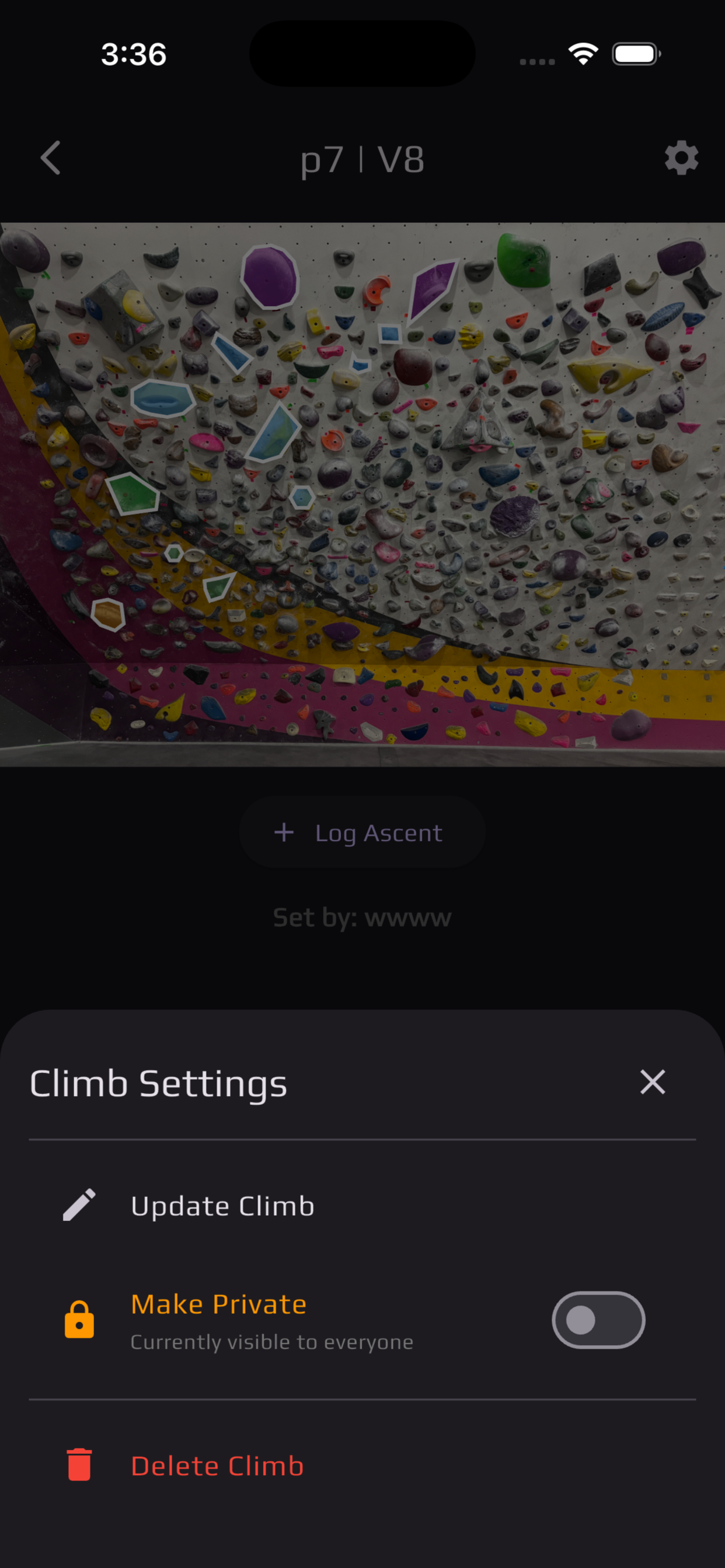 First Ascent Spray Wall