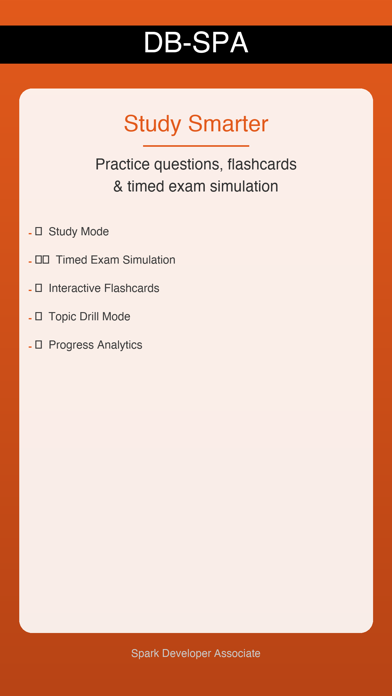 Screenshot #1 pour DB Spark Developer Assoc Prep