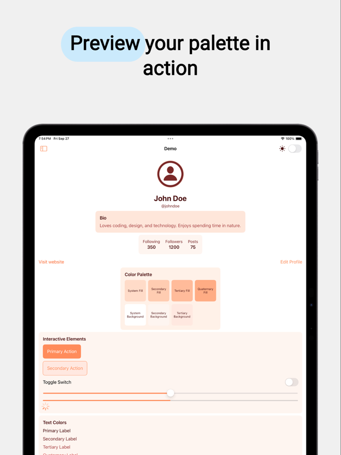 ChromaKit Design App Palettes