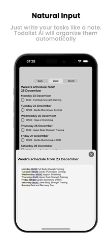 Todolist AI - Weekly Planner iPhone screenshot