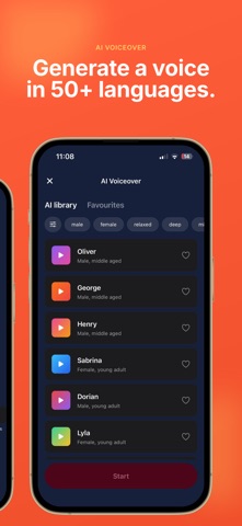AI Captions & Video: Viten iPhone screenshot