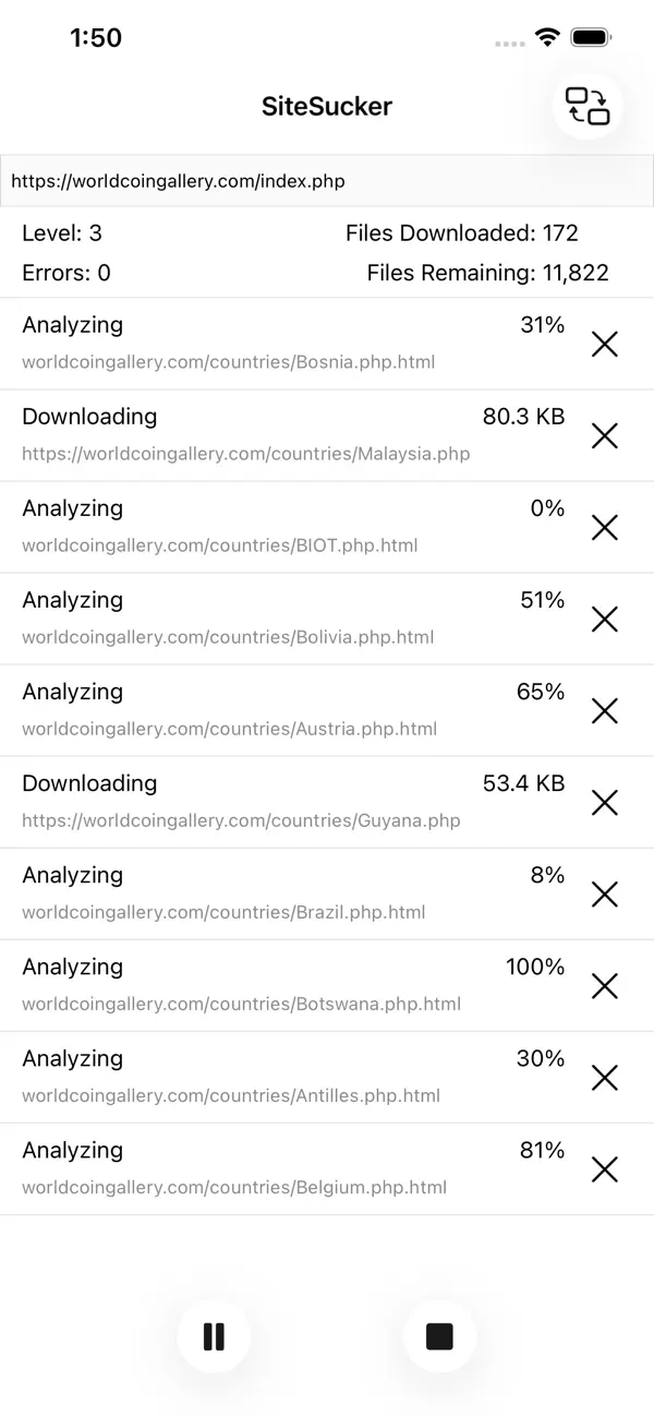 #1. SiteSucker (iOS) 来自: Rick Cranisky