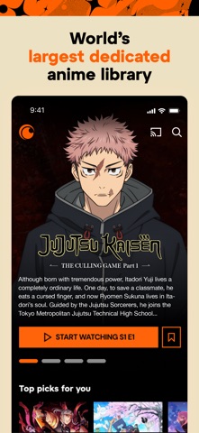 Crunchyroll App Store preview screenshot 1