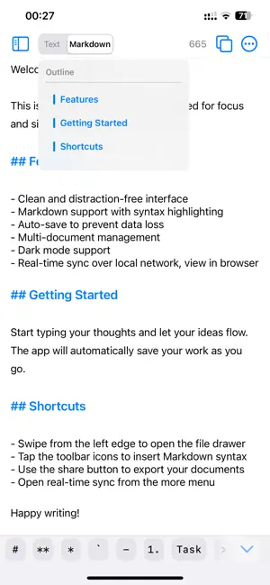 Typin - A minimal input app screenshot 1