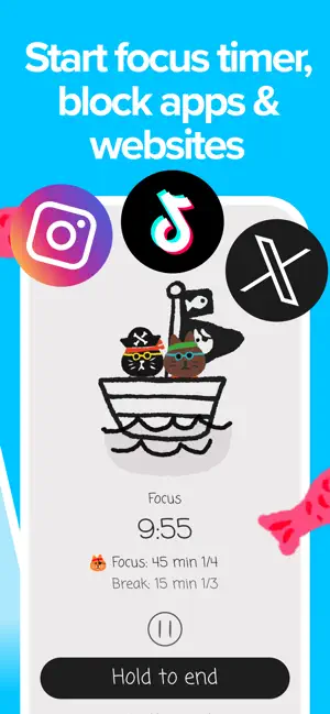 Pirates: Cat Pomodoro Timer screenshot 2