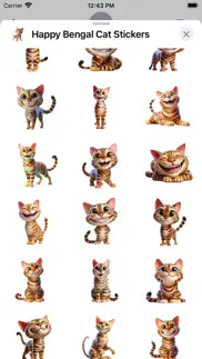 happy bengal cat stickers iphone screenshot 2