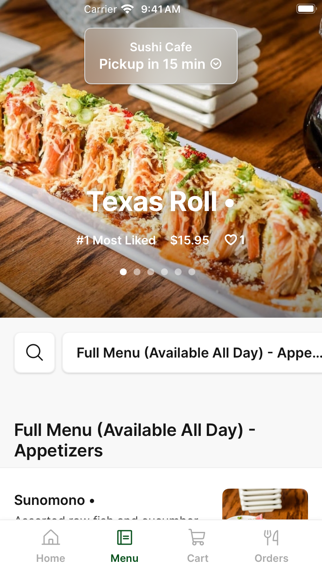 Sushi Cafe To Go iPhone screenshot 2 - Food & Drink app