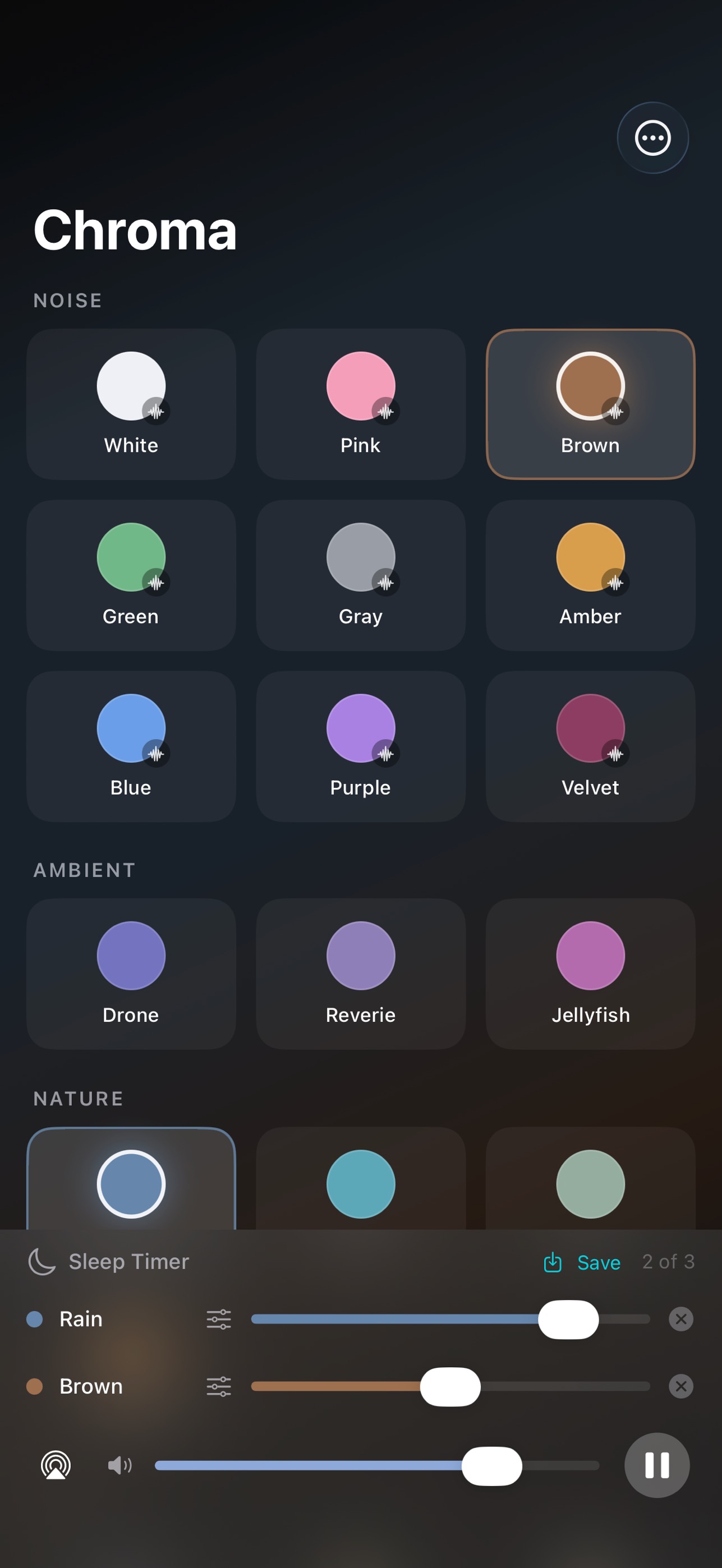 Screenshot 1 of Chroma: Noise & Sleep Sounds