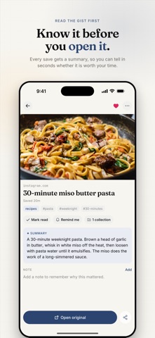 TapFold: Save & Read Later iPhone screenshot