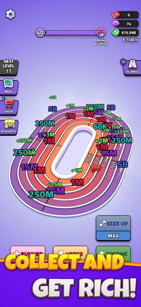 Idle Cash Run - Digit Clicker Hack screenshot 1 - iOS game interface