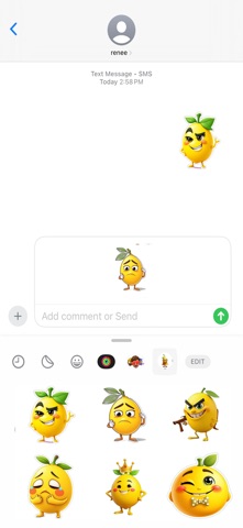 Curious Lemon Stickers screenshot