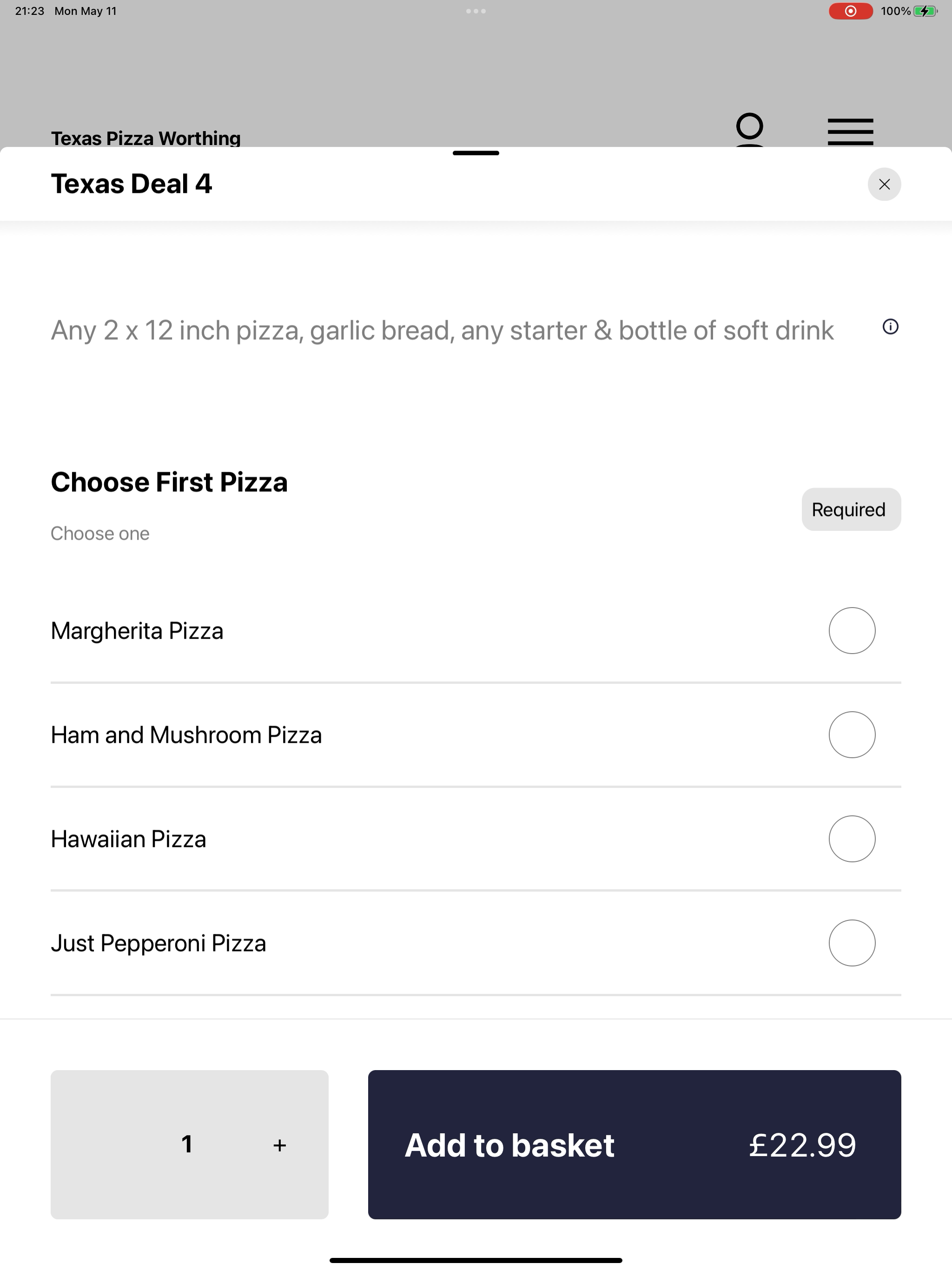 Texas Pizza Worthing