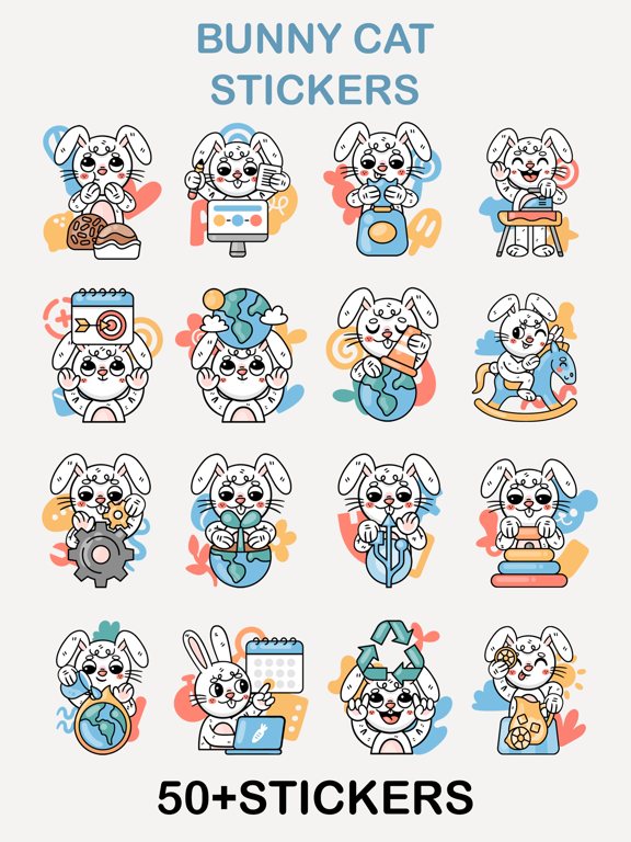 Screenshot #4 pour Bunny Cat Stickers