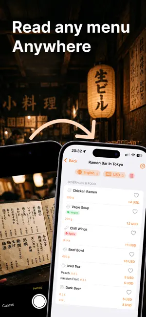 Mealfy: Menu scan & translate screenshot 1