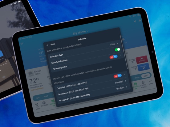 Onelink Thermostat iPad screenshot 4 - Lifestyle app