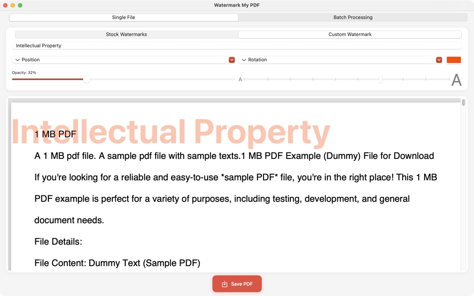 #3. Watermark My PDF (macOS) 由: Snow Line Software S.P.R.L.
