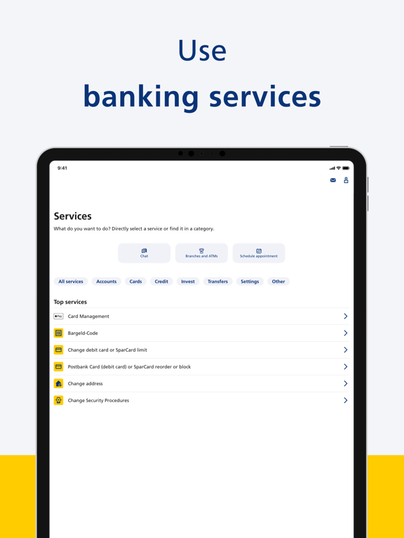 Postbank iPad screenshot 6 - Finance app