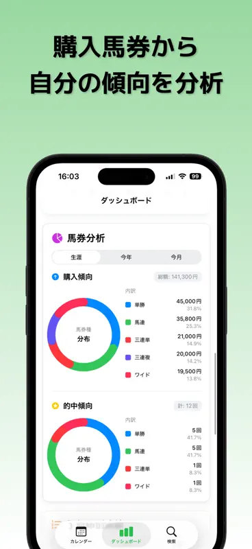 競馬ノート - 馬券収支と予想を簡単記録 screenshot 5 of 8