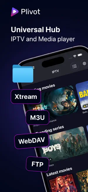 Plivot - Universal IPTV Player screenshot 1