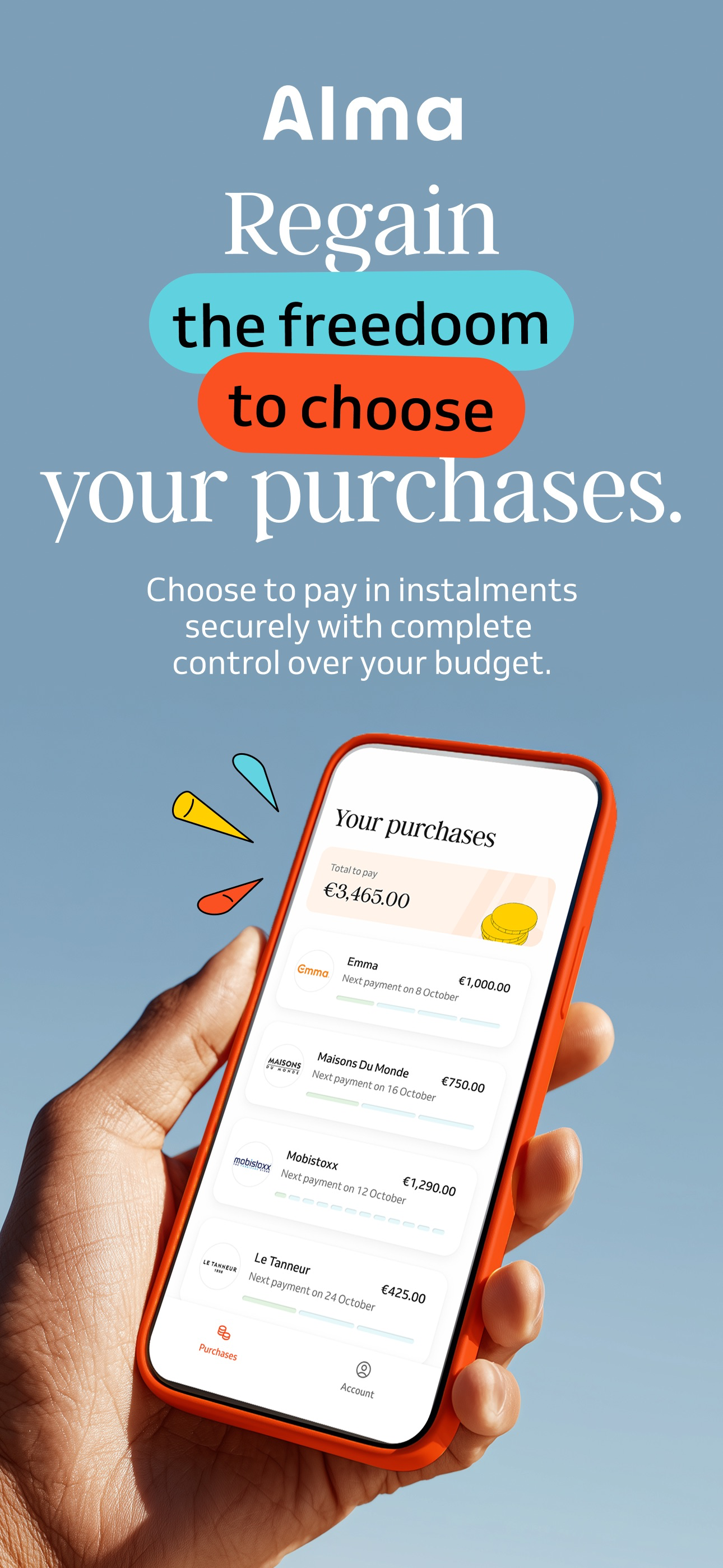 Alma | Payment in installments