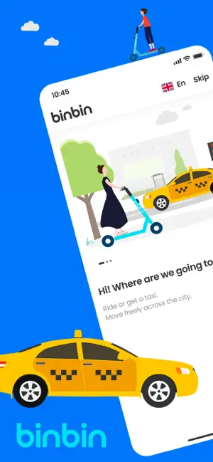BinBin: Taxi & Scooter iPhone screenshot 1