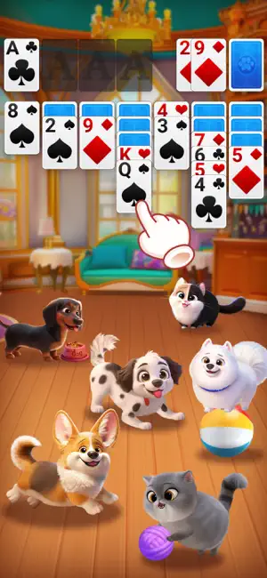 Solitaire Pets Town screenshot 1