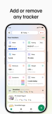 Carbi: AI Cal & Carb Manager iPhone screenshot