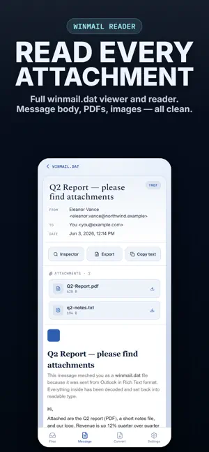 Winmail.Dat Opener · Win Dat screenshot 2