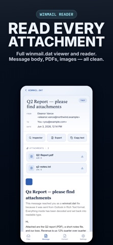 Winmail.dat Opener · Viewer screenshot