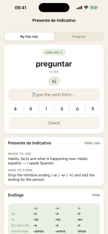 Tiempos — Spanish Verbs screenshot 2 of 3