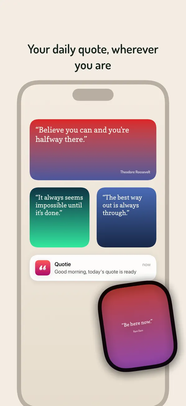 Screenshot #1 pour Quotie: Affirmations & Quotes
