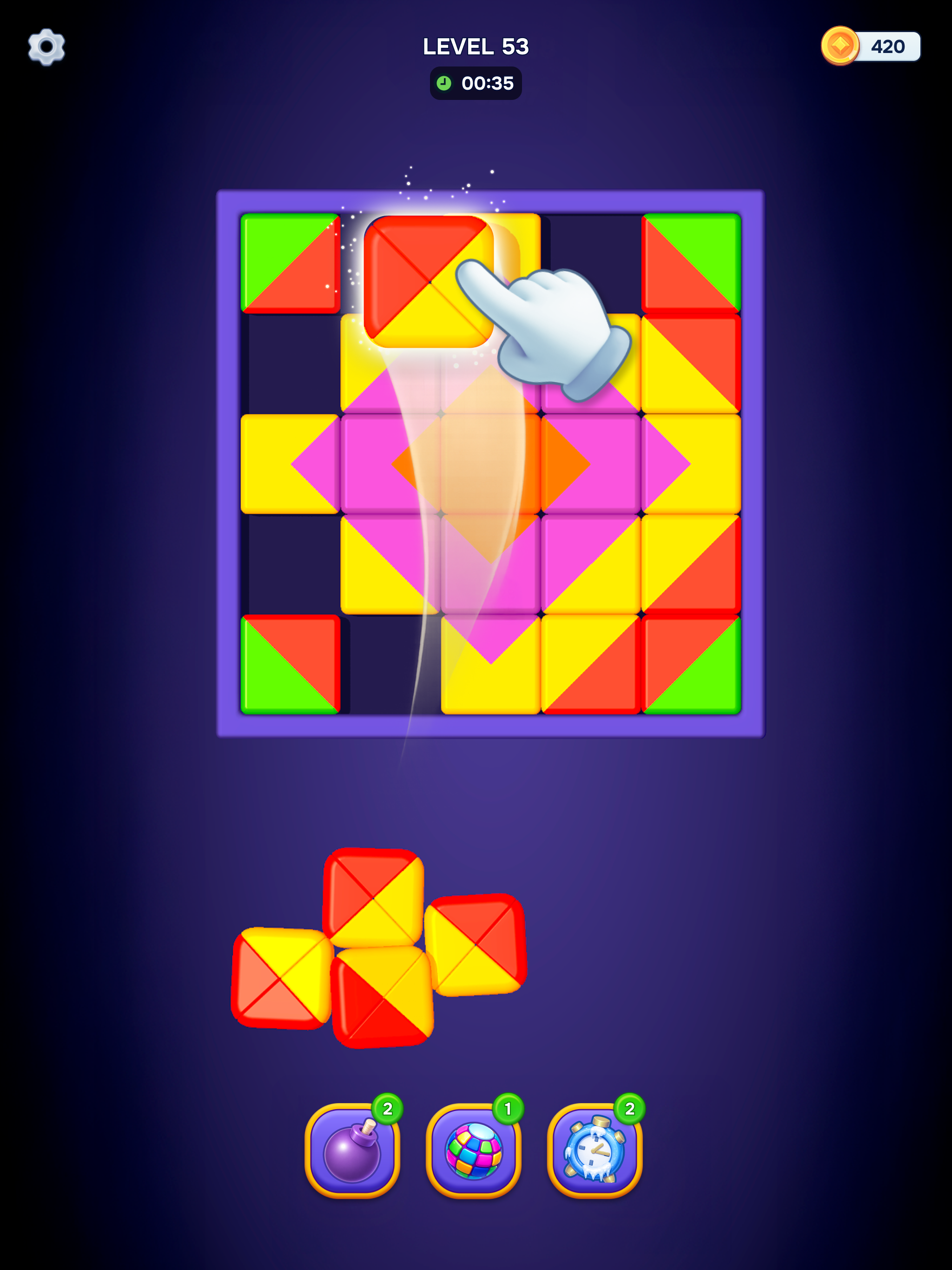 Mosaic Pop: Triangle Puzzle