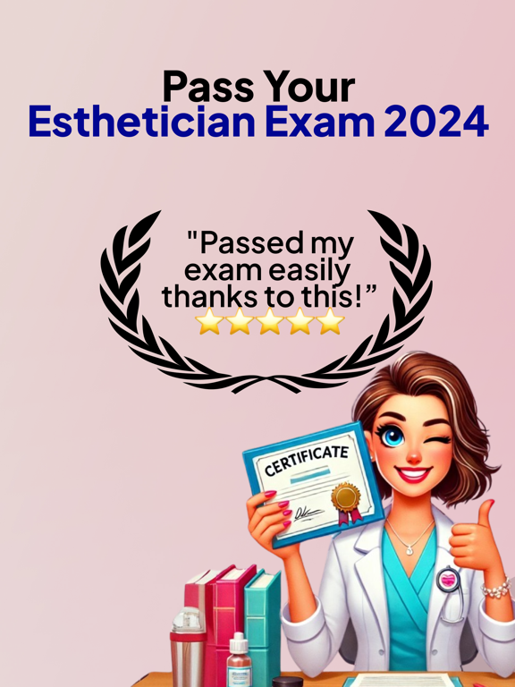 Esthetician Exam Prep 2025 • iPad screenshot 1 - Education app