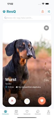 ResQ animal adoption iPhone screenshot
