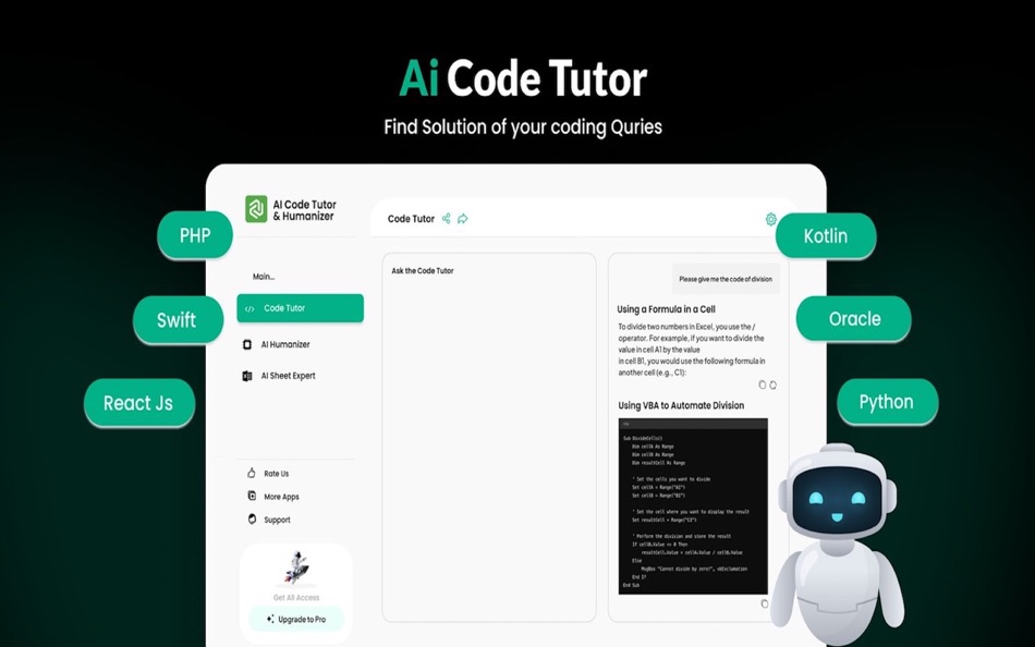 #2. AI Code Tutor & Humanizer (macOS) 来自: Ghulam Abbas